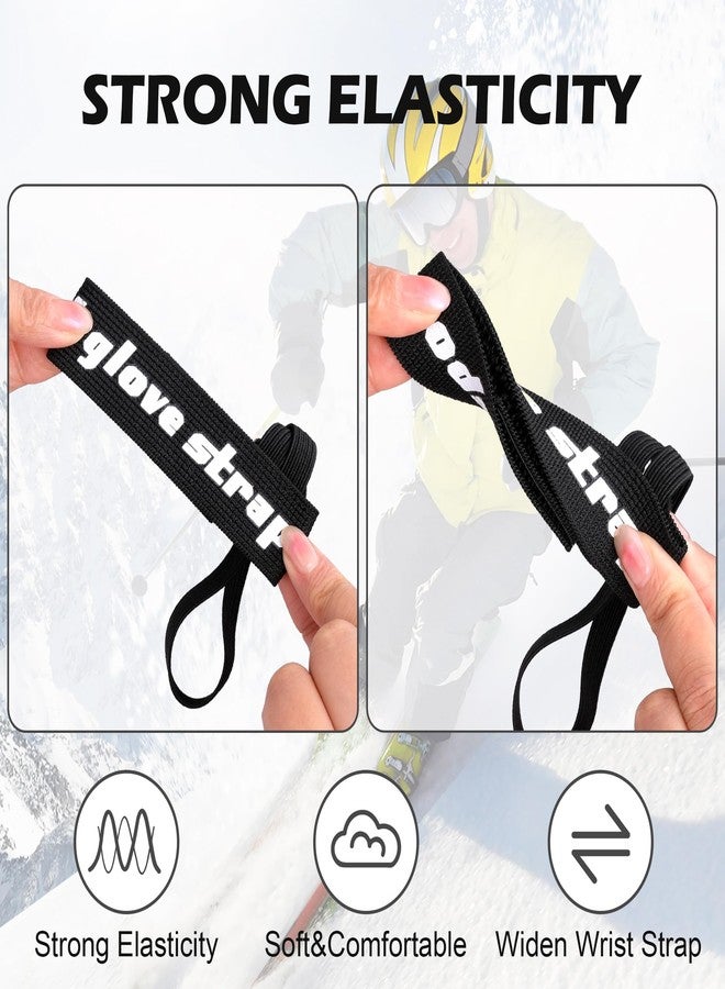 RunNico 4pcs Sport Glove Safety Strap - Elastic Ski Glove Leash Holder - Ski Gloves Leash Handcuffs for Hanging Gloves, Ideal for Skiing, Snowboarding, and Outdoor Activities - Image 5